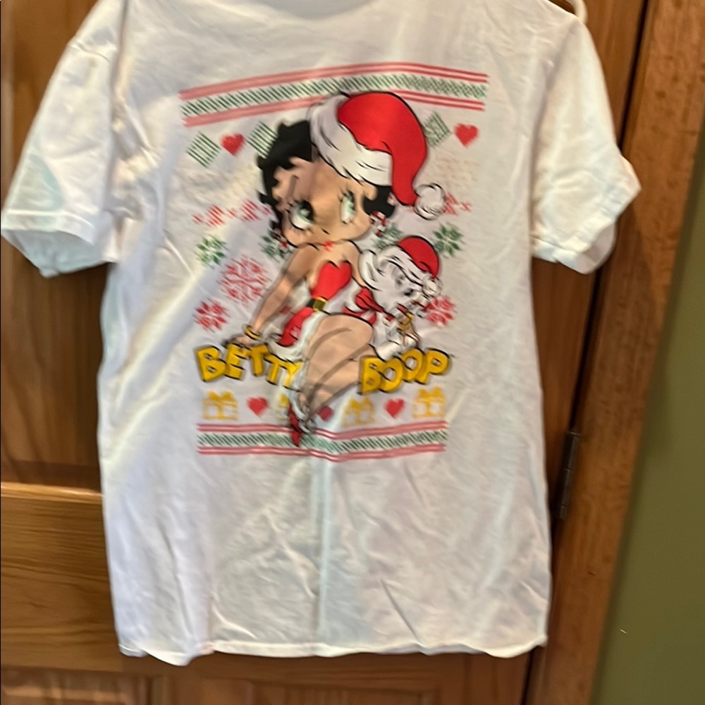Betty Boop Christmas T-Shirt - White